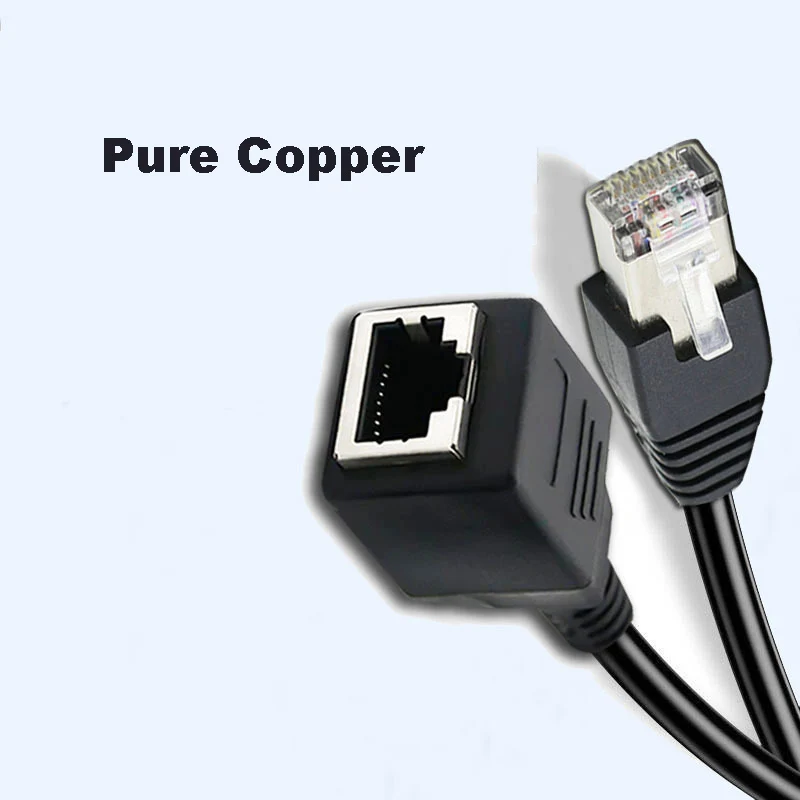 RJ45 네트워크 케이블 분배기 RJ45 남성-여성 플러그 변환 와이어 LAN 이더넷 연장 코드 30cm 50cm 1m 네트워크 라인 어댑터