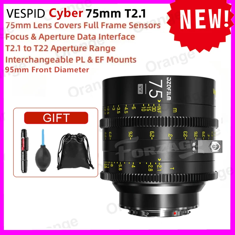 DZOFilm VESPID prime 16mm T2.8 21/25/35/40/50/75/100/125mm T2.1