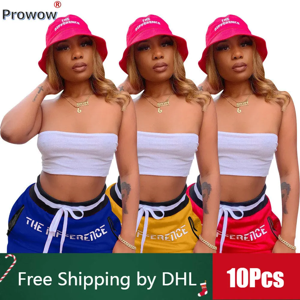 

10 Pcs Bulk High Waist Biker Shorts Women Summer 2023 Y2k Drawstring Short Pants Letters Printing Women Clothing Wholesale 9911