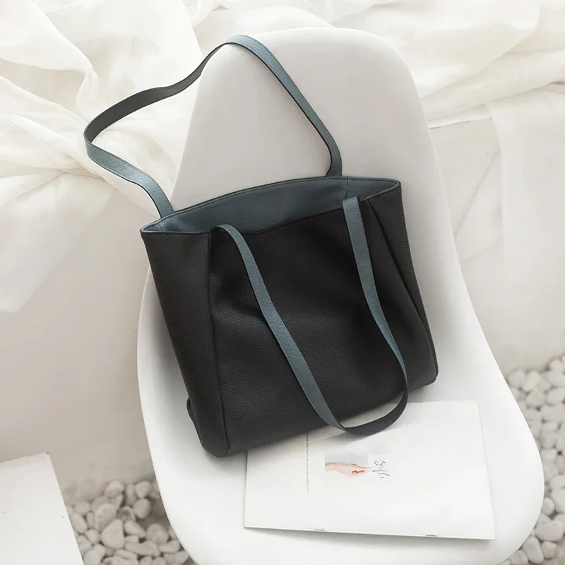 

Japanese style lazy style handbag ins literary simple large capacity Korean style one shoulder canvas bag female chic student