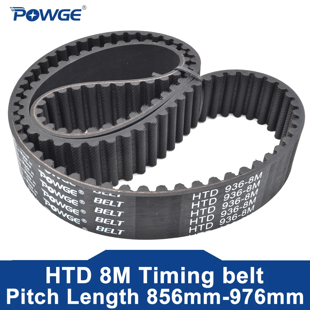 Powge-correia Dentada de Borracha Loop Htd 8m lp 856 864 872 880 888 896 904 912 920 928 936 944 952 960 968 976 Largura 1550 mm Htd8m