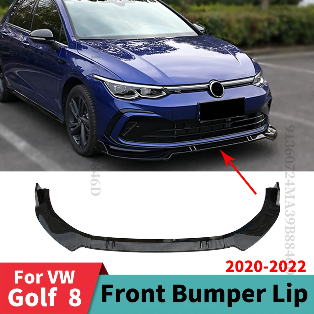 Front Bumper Lip Guard Chin Protector Deflector Exterior Part Facelift For Vw Golf 8 2020 2021
