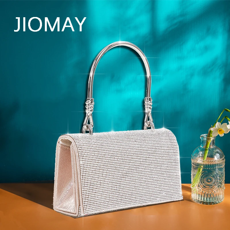 JIOMAY bolsos mujer tendecia de noche diamantes de imitación para carteras para