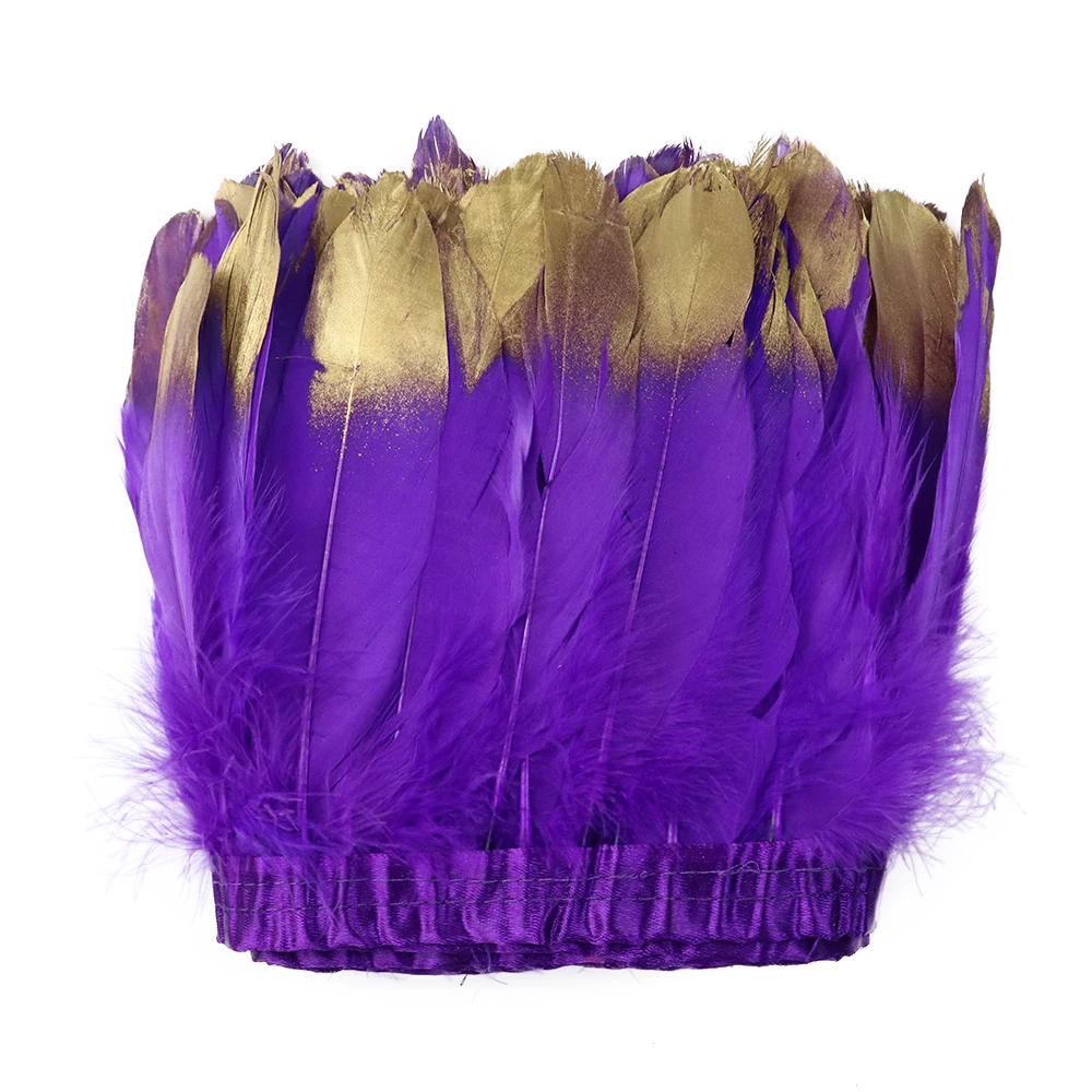 Silberne Gänsefedern-Bordüre Zum Basteln - 2 Yards (ca. 1,83 M), Breite 7,6-12,7 Cm