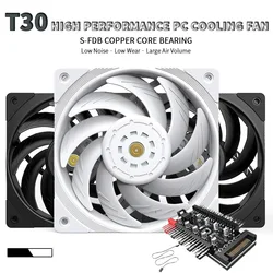 T30 High Performance S-FDB 12V 4PIN PWM 2150RPM Quiet 12cm Cooling Fan For Computer Case