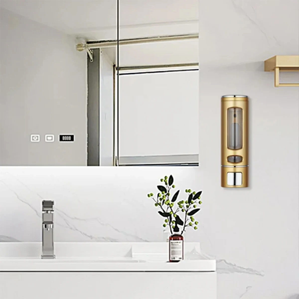 400ml 3 head shower and lotion dispenser waterproof shampoo body wash container wall mounted Suitable for home hotel restaurant