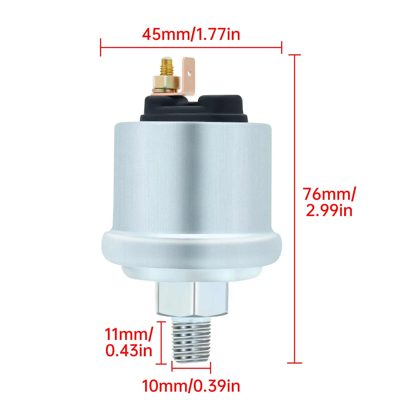 52mm Auto Öldruckmesser Sensoren Modifikation 0-7 BAR Öldruckmessgeräte für LKW Auto 12V Öldrucksensor M10x1 NPT1/8 – Detail 11