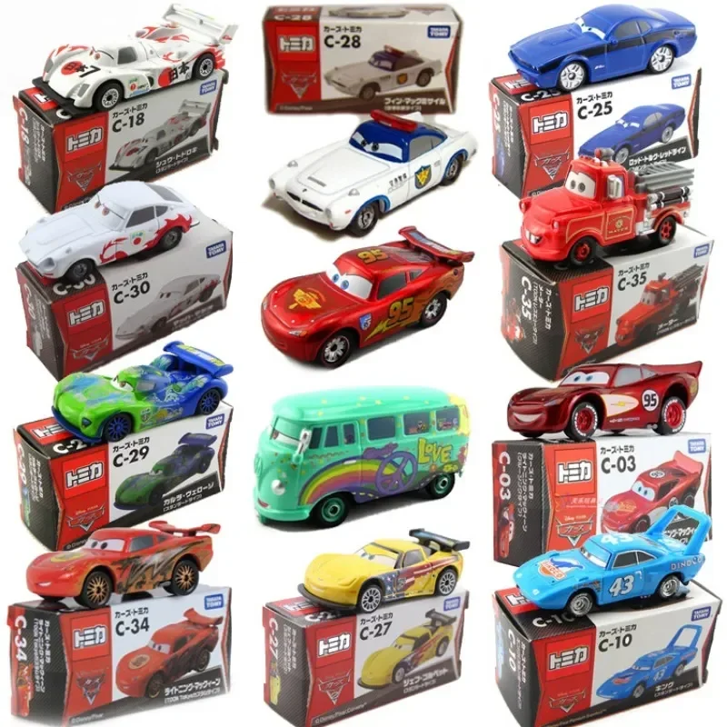 

Kids Toy Car 1:55 Disney Pixar Cars 3 Lightning McQueen Racing Family Jackson Storm Cast Metal Alloy Model Children's Toys Gift