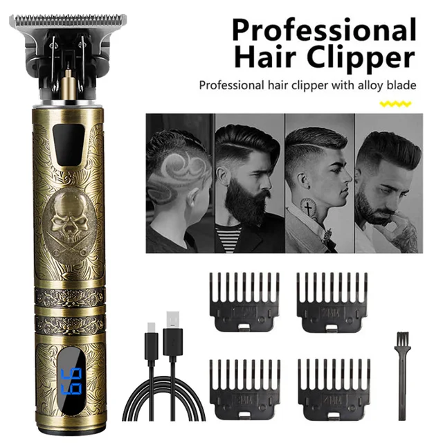2021 T9 Hair Cutting Machine Portable USB Rechargeable Hair Clipper Cordless Shaving Machine Wireless Electric Hair Trimmer Men 2