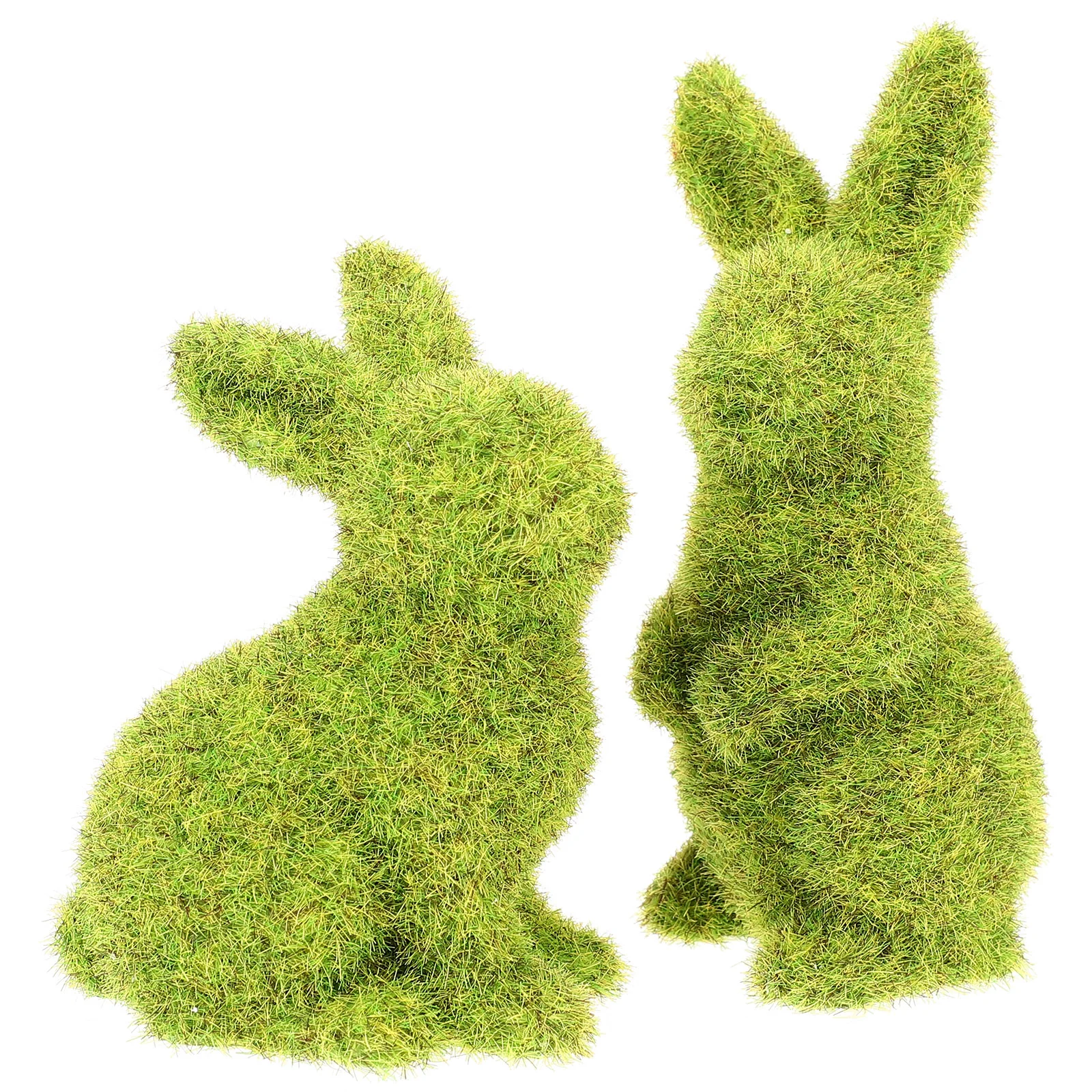 

Bunny Flocking Rabbit Craft Garden Rabbit Figurines Garden Bunny Photo Prop Flocked Bunny Adornment for Desktop Wedding