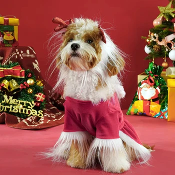 Christmas Day Dog Clothing Santa Claus Dress Funny Style Dog Clothing Pet Dress 1