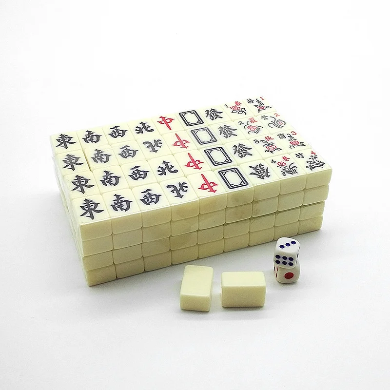 Juego de mesa chino Mahjong, juego de mesa de viaje portátil, azulejos  tradicionales clásicos, Mini juego de Mah numerado, Juguetes Divertidos  para la