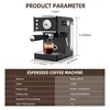 Italian Semi-automatic Pressure Coffee Machine Small Household Espresso Machine Steam Milk Frothing Machine Portable Cafetera 2