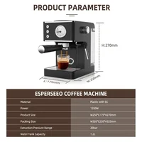 Italian Semi-automatic Pressure Coffee Machine Small Household Espresso Machine Steam Milk Frothing Machine Portable Cafetera 2