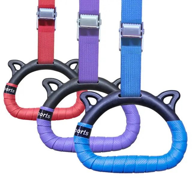 Anelli Ginnastica Cinghie Regolabili 2 Pezzi Anelli Per Ginnastica Con Cinghie Regolabili - Set Di 2 Per Allenamento A Casa, Antiscivolo, Fibbie Metalliche Guanti Palestra - 7