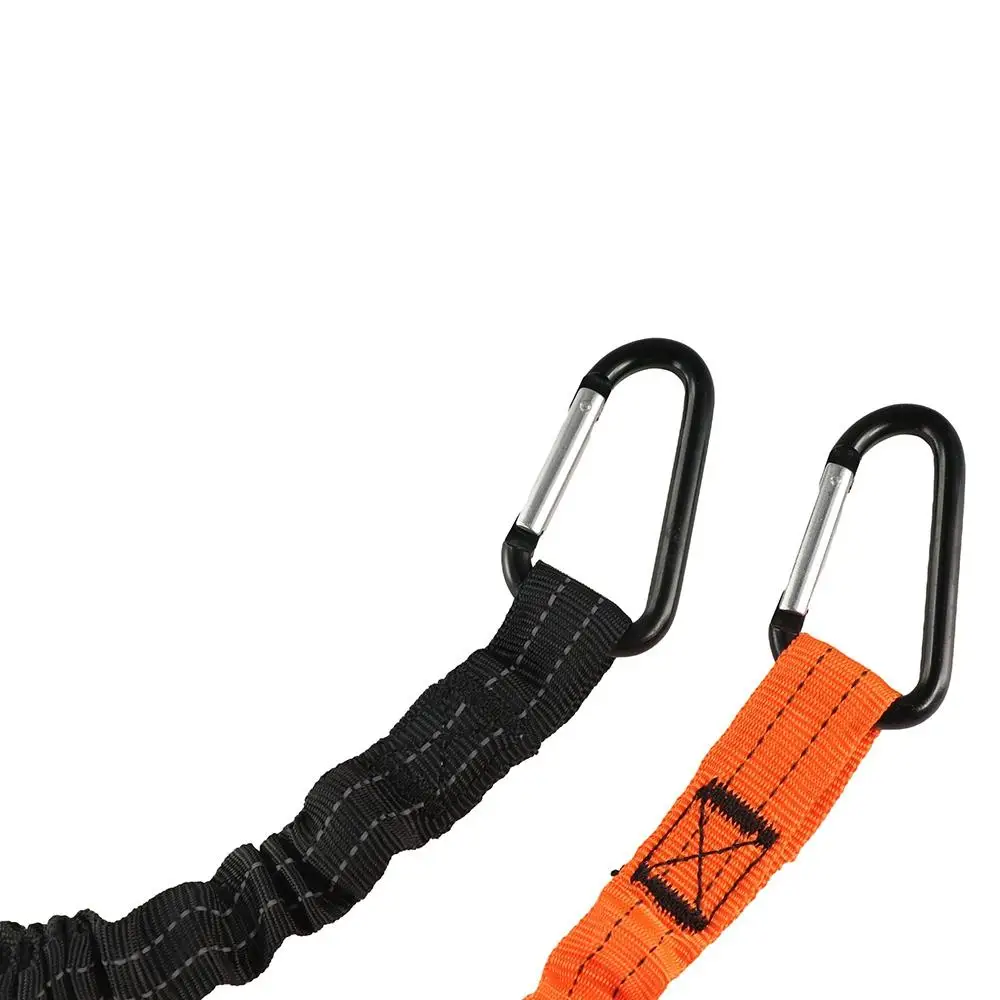 Description Picture 2 of itemWith Carabiner Hook Safety Bungee Tether Anti-Falling Climbing Working Tool Safety Rope Nylon Telescopic Tool Lanyard