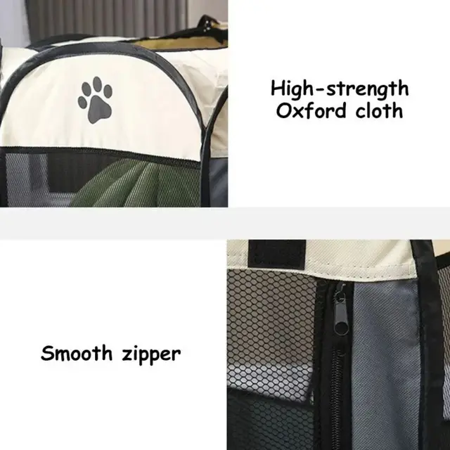 Portable Foldable Pet Tent Kennel Octagonal Fence Puppy Shelter Easy To Use Outdoor Easy Operation Large Dog Cages Cat Fences 4
