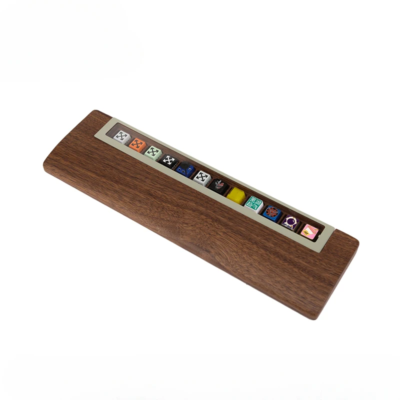 Mifuny-teclado Mecânico de Madeira com Tapete Personalizado Descanso de Pulso Walnut Ergonômico Gaming Desk Pad Suporte para Armazenamento Key Caps