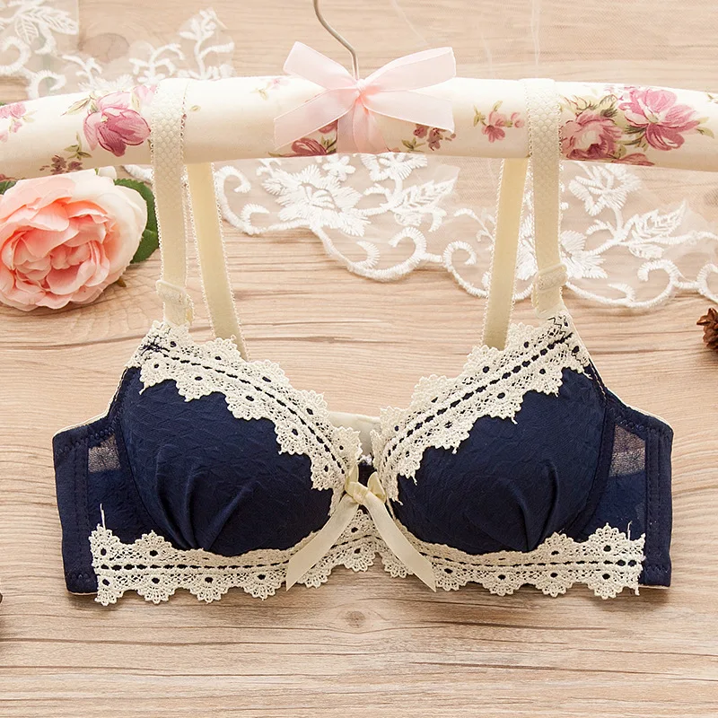 Vintage Girls Bra Set Sexy Thin Bras Pantys Women Seamless Brassiere Low Wasit Fiess Underwear Set Adjustable Plaid_voghion.com