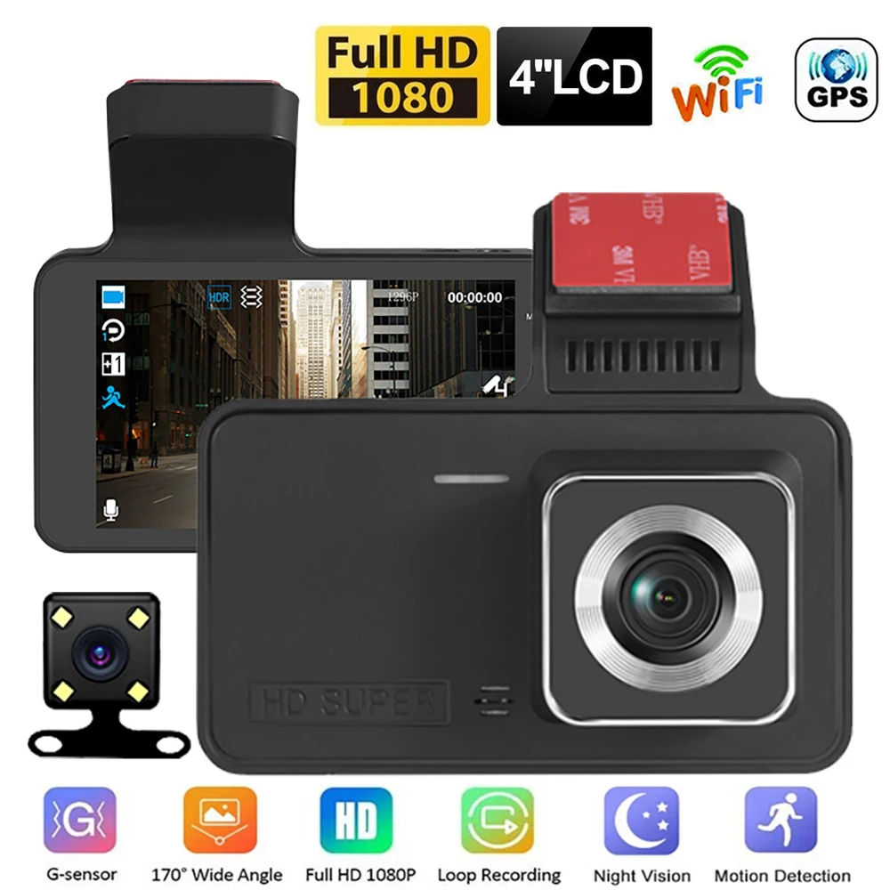

Car DVR WiFi Full HD 1080P Dash Cam Rear View Vehicle Camera Video Recorder Black Box Auto Dashcam GPS Logger Car Accessories