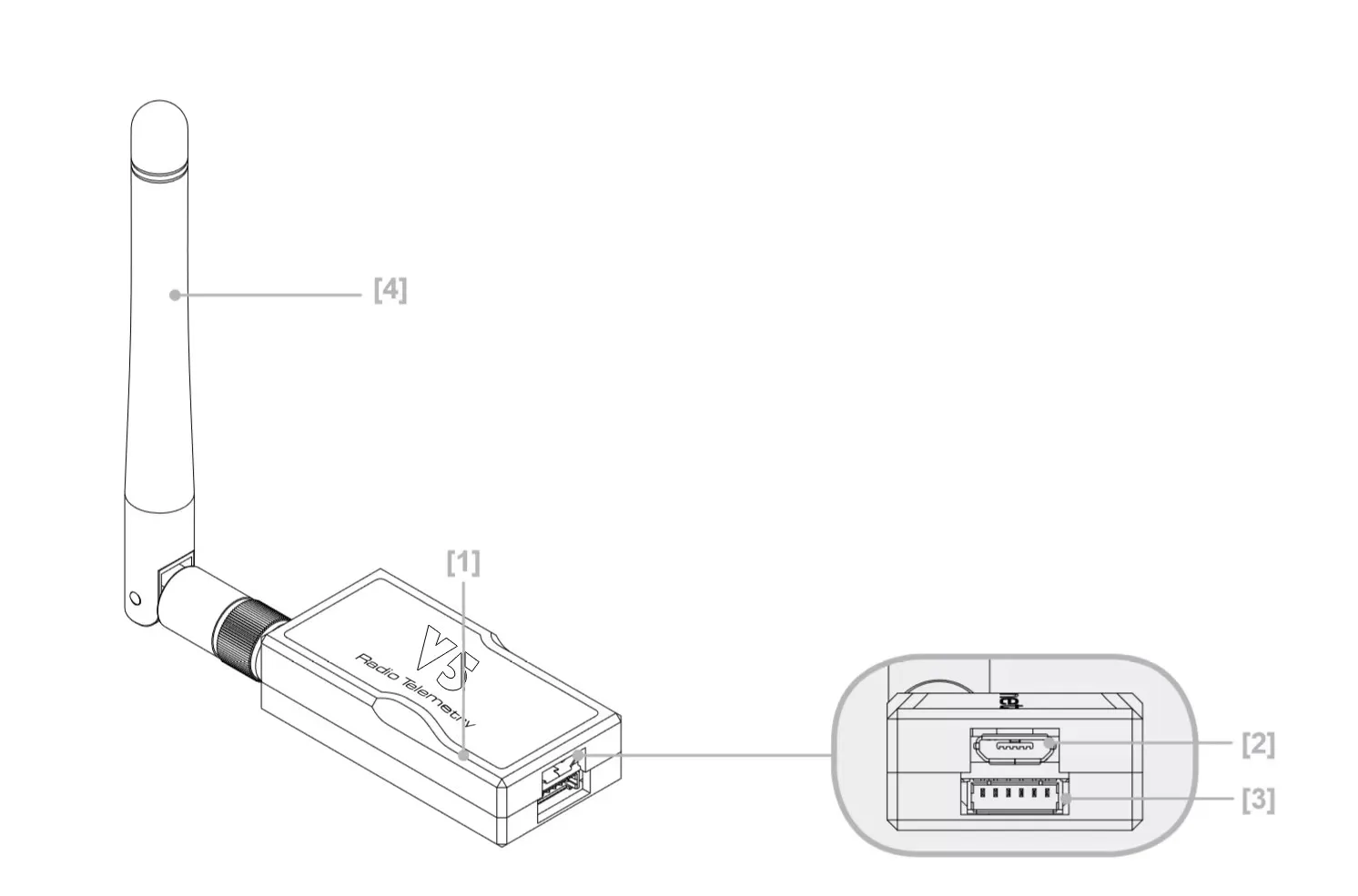 Radio Télécommandée 433/915MHz V5 100-1000MW Drone RC