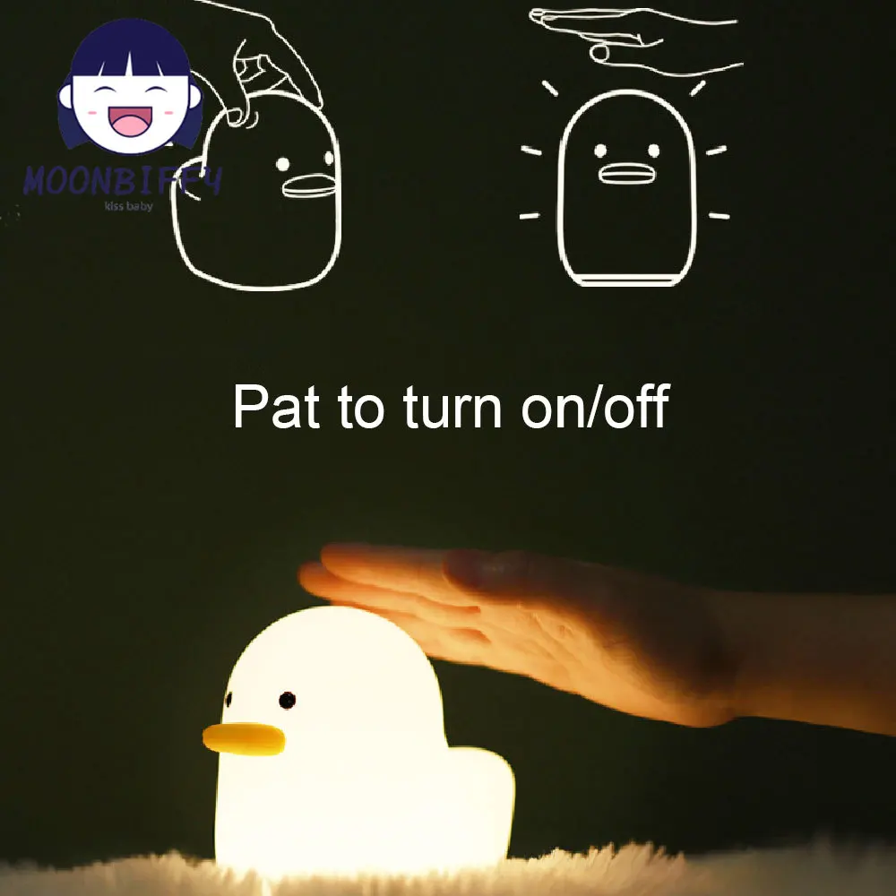 

Children's Night Light Child Cute Duck Touch Sensor Led Lights Decoration Desk Table Night Lamp for Children Kids Bedroom Decor