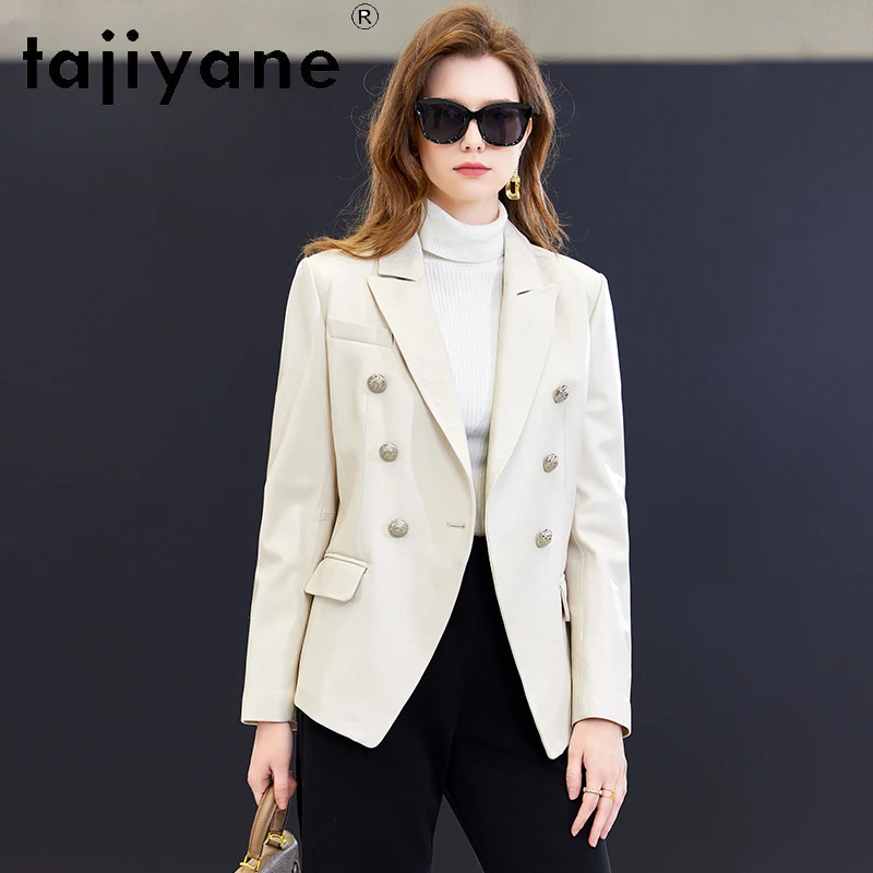 

Tajiyane Top Quality Real Leather Jacket Women Genuine Sheepskin Coat Elegant Short Blazers Korean Style Female Leather Jackets