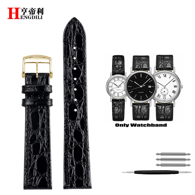 Premium Genuine Leather Watchband Strap - Elegant Wristband Bracelet