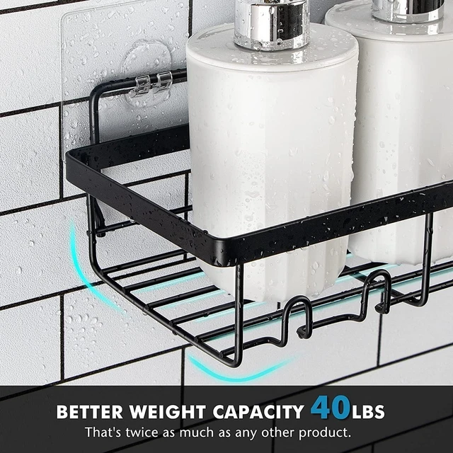 METAL Black BATHROOM SHOWER CADDY RACK ORGANIZER, For Home