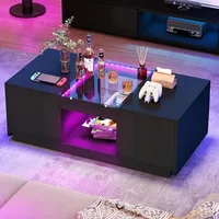 Tea and Coffee Tables for Living Room, LED Coffee Table, Center Table, Salon End of Tables, Dining Side Service, Café 1