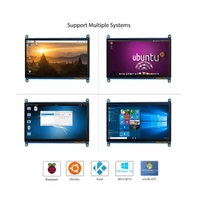 7Inch 1024X600 IPS Touchscreen LCD Display HDMI-compatible Mini PC Secondary Screen Portable Monitor for Rapberry Pi5 4/3B 3