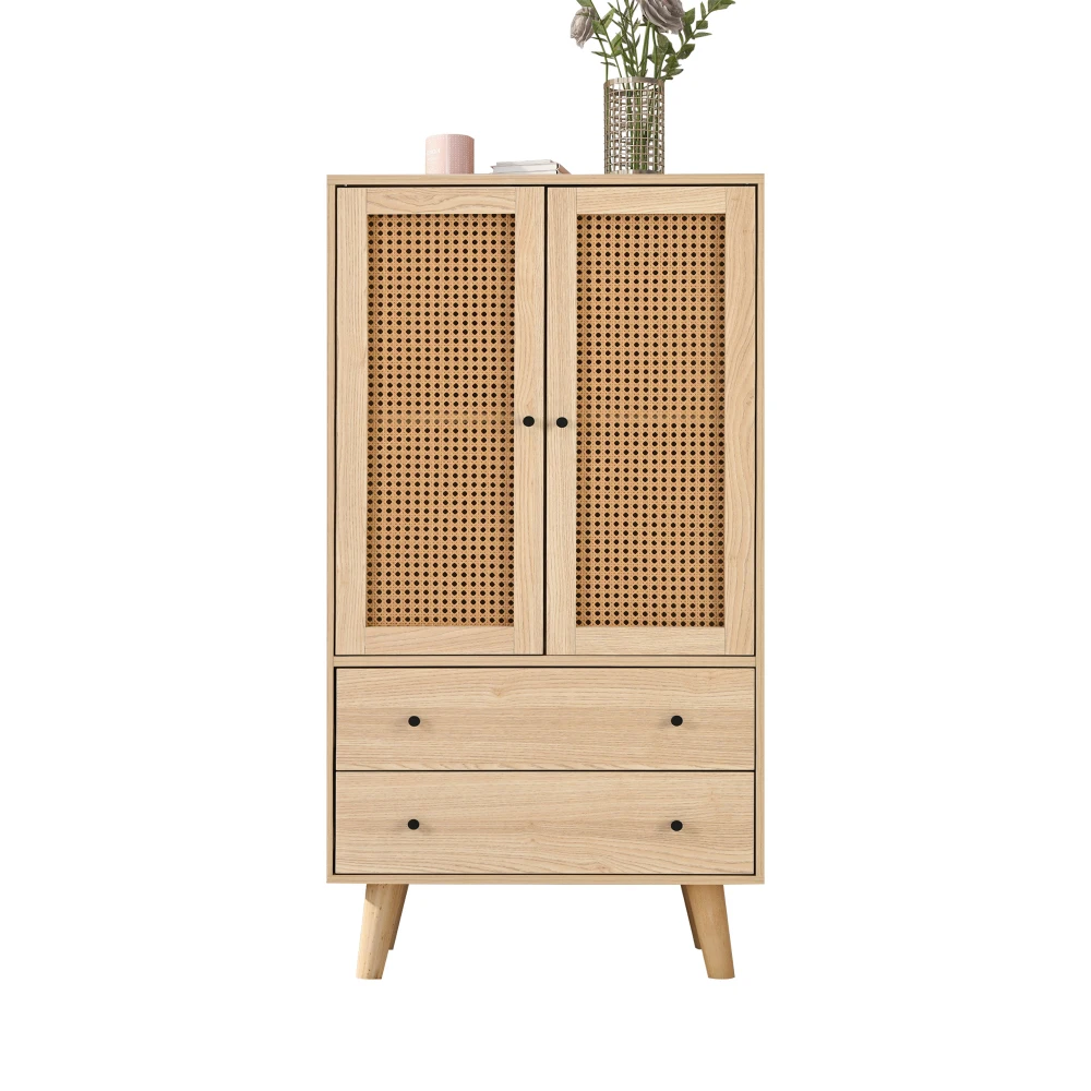 60 cm großes multifunktionales Aufbewahrungs-Sideboard mit Türen und Schubladen, Schrank mit großem Fassungsvermögen für Wohn-/Esszimmer, platzsparend – Detail 14