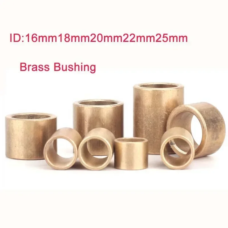 

1-2Pcs Shafts Inner Diameter 16mm18mm20mm22mm25mm Brass Bushing Guide Sleeve Precision Copper Base Bearing