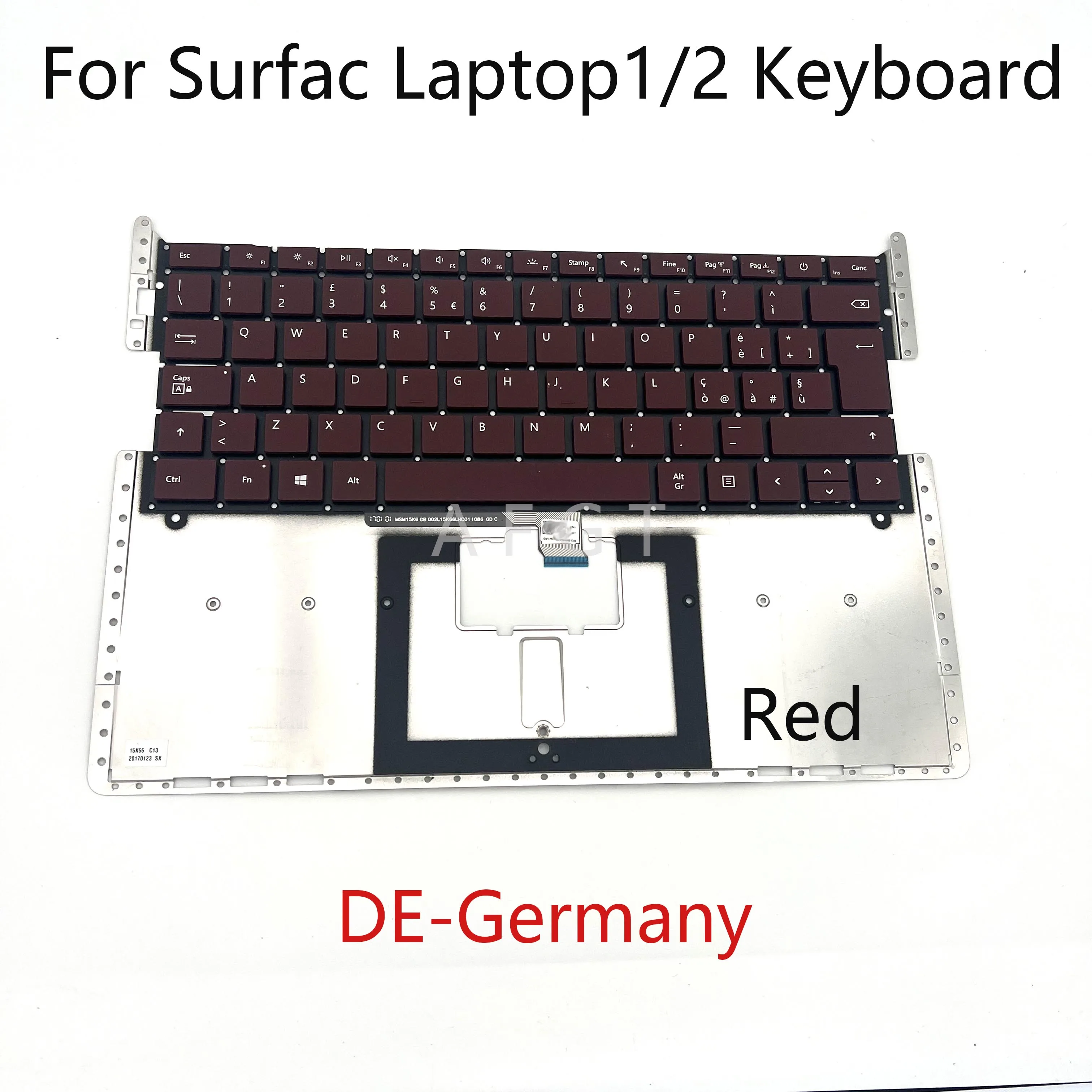 Original New Keyboard For Microsoft Surface laptop1/2 1769 1782 US UK DE SE BE 13.5In Keyboard Red Blue Black Grey Tested Well