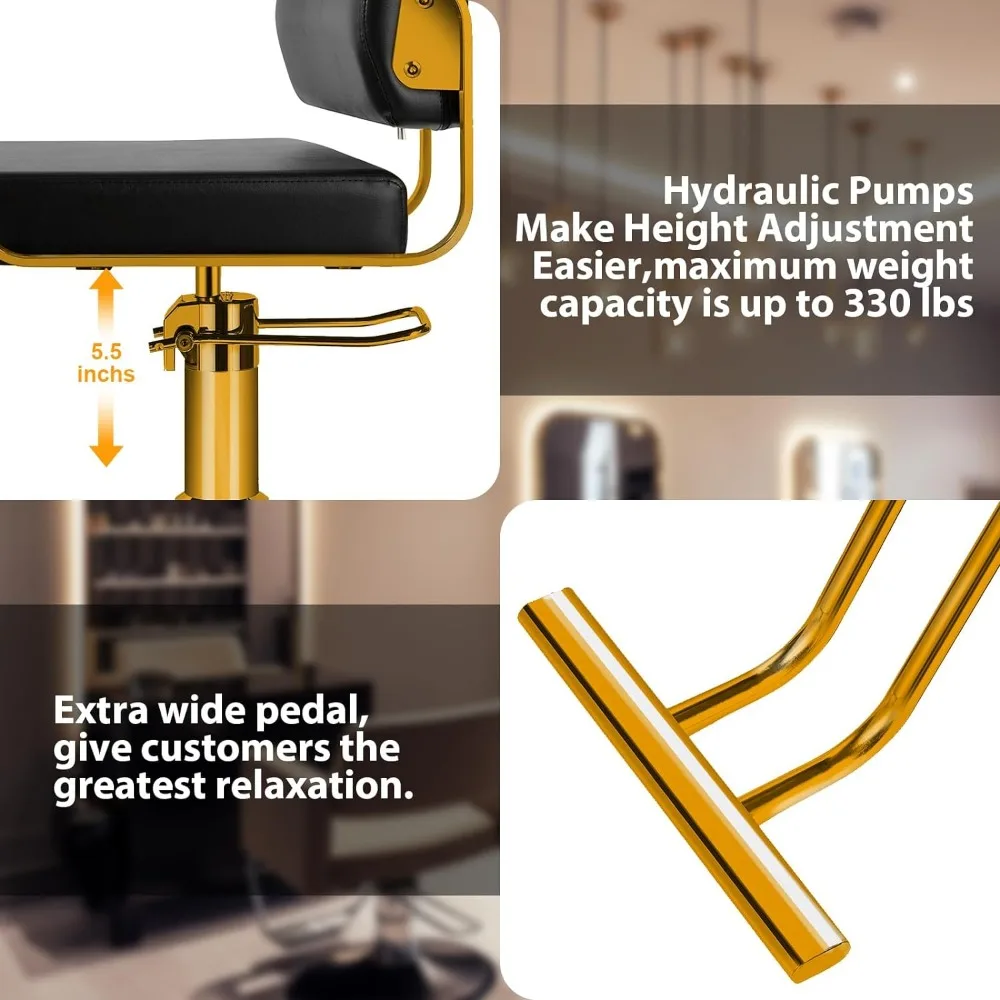 Stylist Chairs for Salon,Hydraulic Pump 360 Degree Rotating Barber Chair, Spa Beauty Equipment for Hair Stylists,Not Tilting