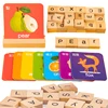 Letter Games Montessori Language Toy Kids Learn to Spelling Read Words Matching Letter Education Games Wooden  Preschool Toy 1