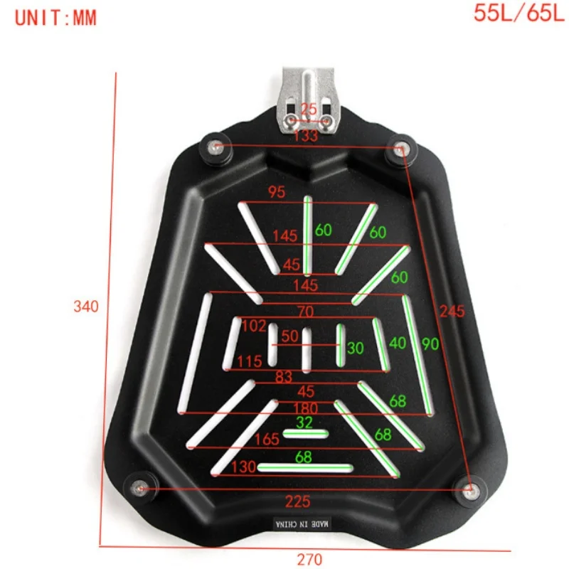 

Motorcycle metal tailbox Quick release base set 45L/55L/65L Aluminum tailbox accessories Motorcycle street equipment