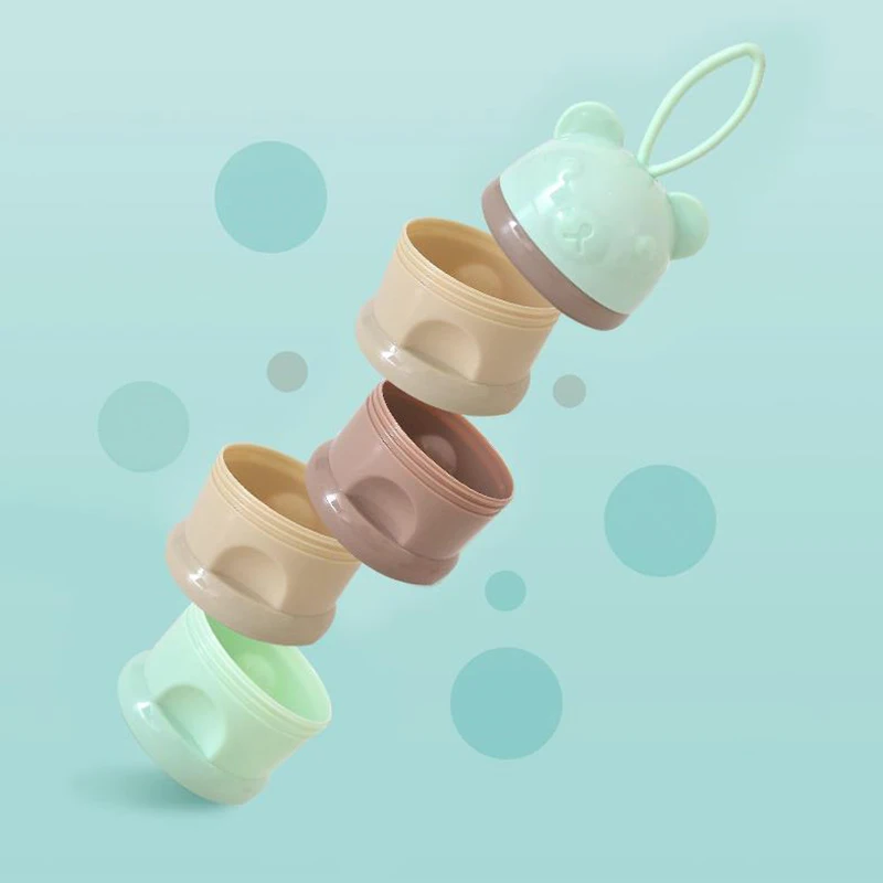 3/4 Layers Bear Baby Food Snacks Container. - Image 4