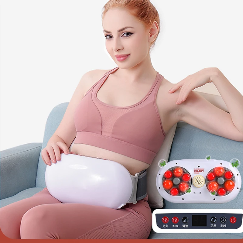 Bian Stone Massager Abdominal Massager Moxibustion Abdominal Magic Tool for Health Promotion Stomach Peristalsis Hot Compress