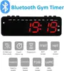 BTBSIGN Bluetooth Gym Timer  APP Control Workout Timer USB Rechargeable Battery Clock Stopwatch 1 Inch Blue Red 2