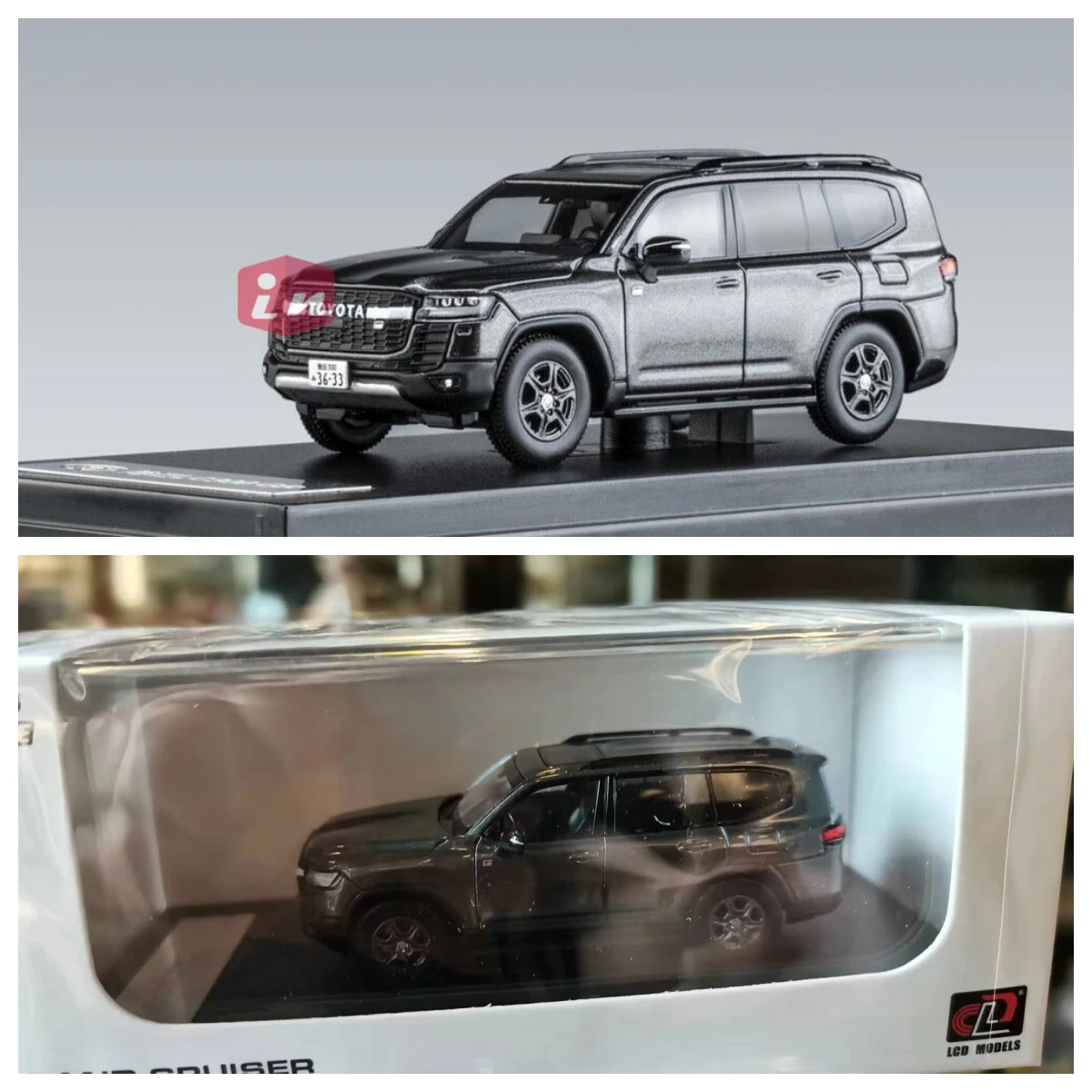 

Модели с ЖК-дисплеем, литые под давлением модели 1:64 LAND CRUISER LC300-GR SPORT 2022, серая коллекция литых моделей, лимитированная коллекция, хобби-игрушки
