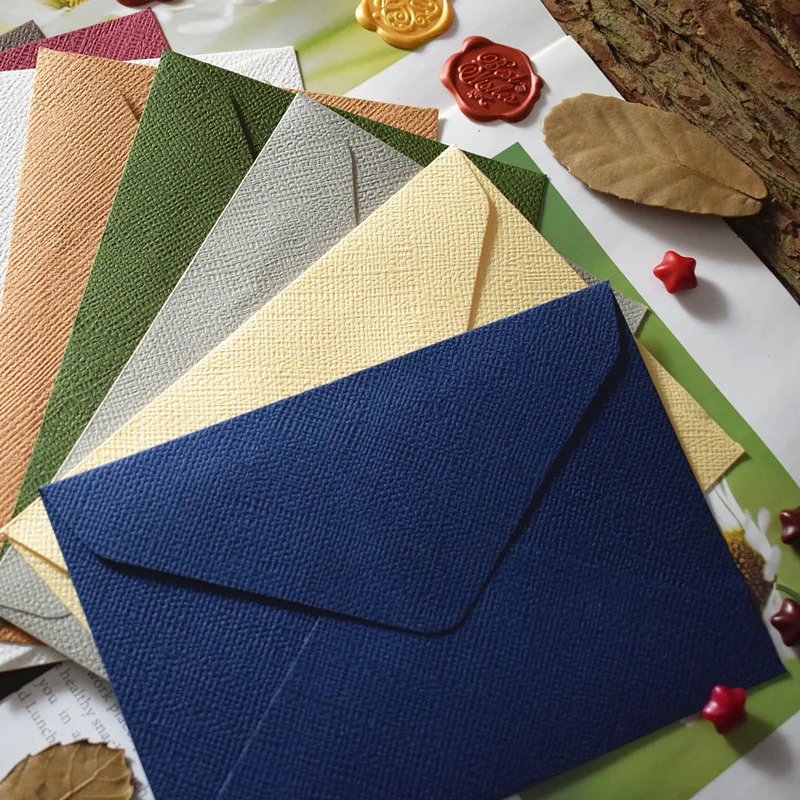 

20pcs/pack C6 Retro Hemp Texture Western Envelopes for Wedding Party Invitation Greeting Cards Gift Envelopes Customized