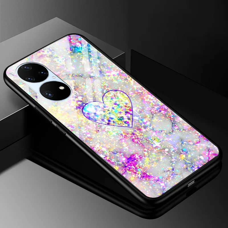 Luxury Tempered Glass Phone Case with Hard Back Bumper