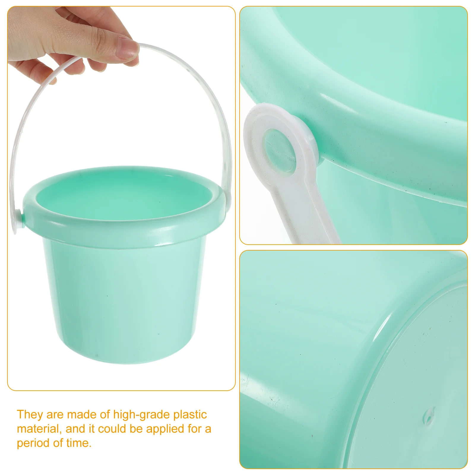 4 Pcs Plastic Barrel Children Sand Bucket Buckets Beach Kid Childrens Toys for Mini Magnetic Kids 2