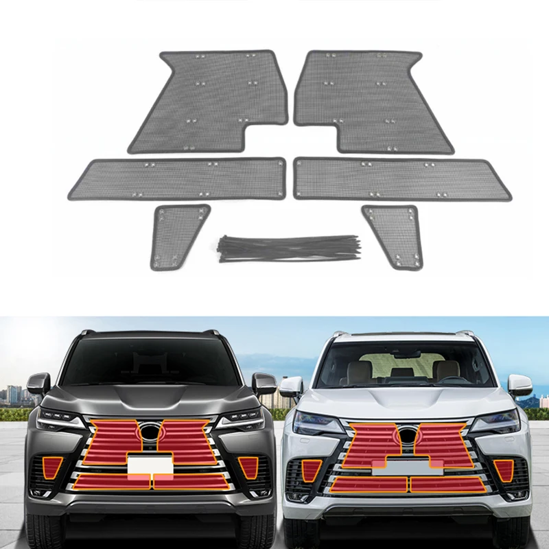 

Car Front Grill Mesh Head Engine Protect Cover Anti-insect for Lexus LX600 2022 2023 2024 Lx500d Accessories Auto Kit Style