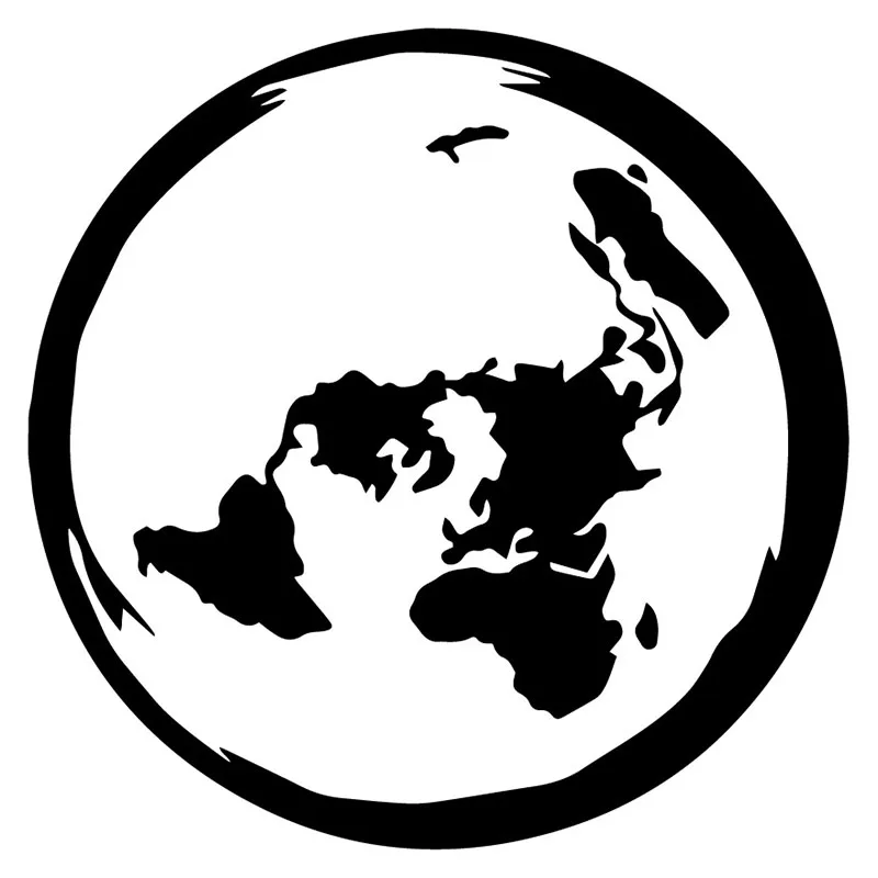 

Planet Earth Flat Map Personality Window Decoration Decals Car Stickers 12cm*12cm