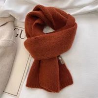 2024 Ladies Cashmere Blend Scarf Women Winter Luxury Solid Color Shawl Wraps Female Warm Thick Wool Neckerchief Blanket Pashmina 2