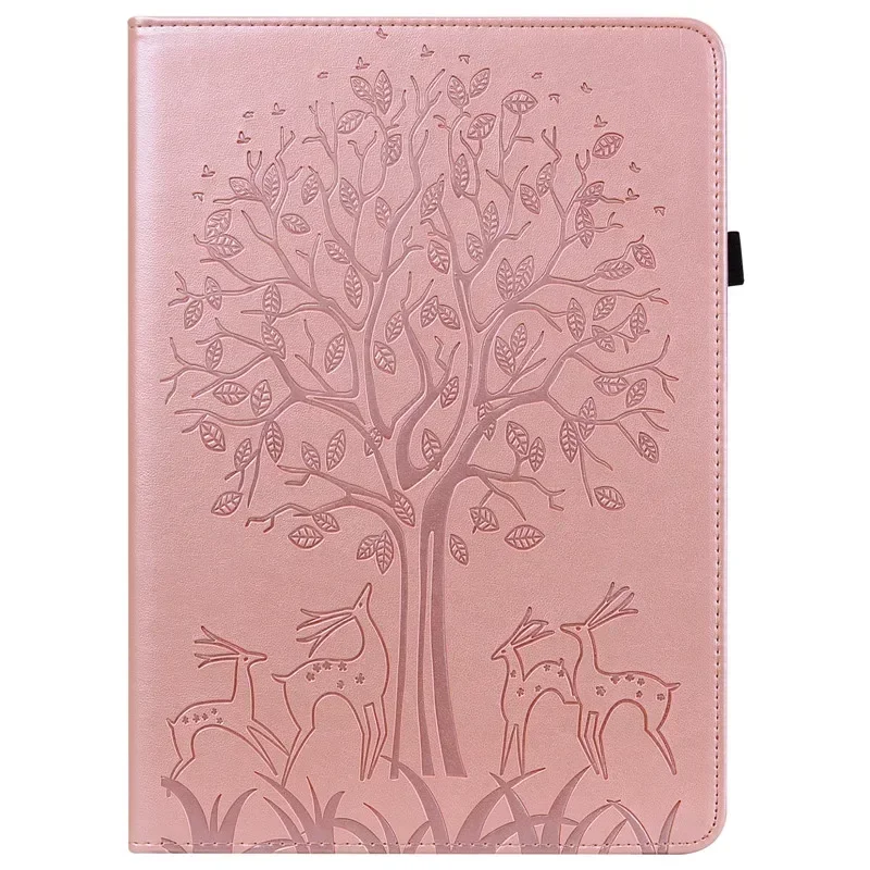 Embossed PU Leather Protective Tablet Cover & Stylus
