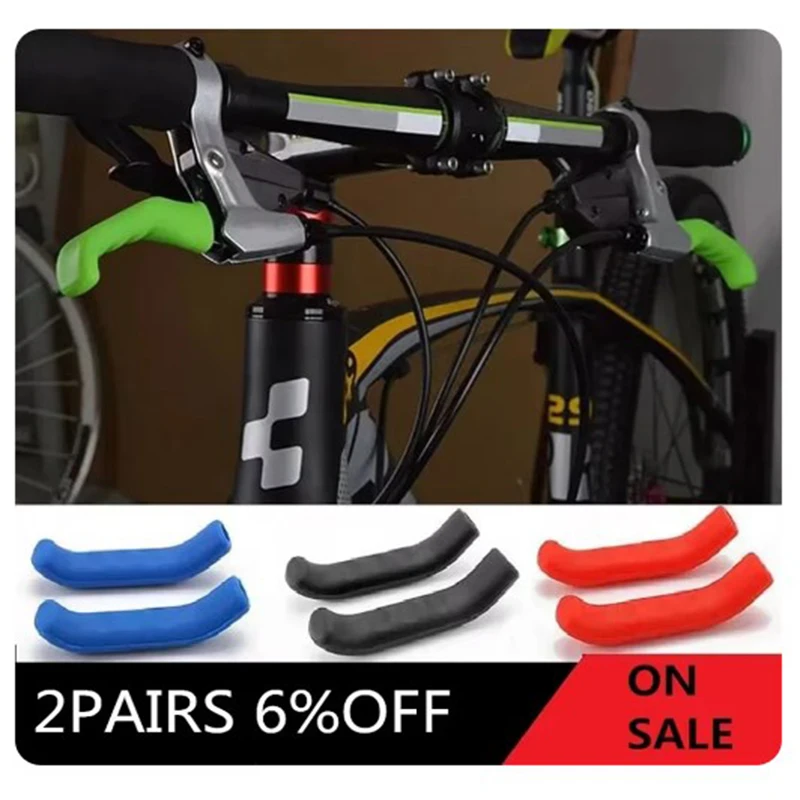 1 Pair Bicycle Brake Handle Protection Cover Mountain Road Bike Brake Lever Protection Anti Slip Gel Sleeve Cycling Accessories