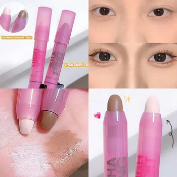 Heallor 3D Facial Shaping Contour Pen Cream Makeup Highlight Stick High Gloss Brightening Natural Nose Shadow Repair Facial Flat